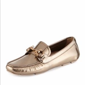 Ferragamo Leather Horsebit Loafer